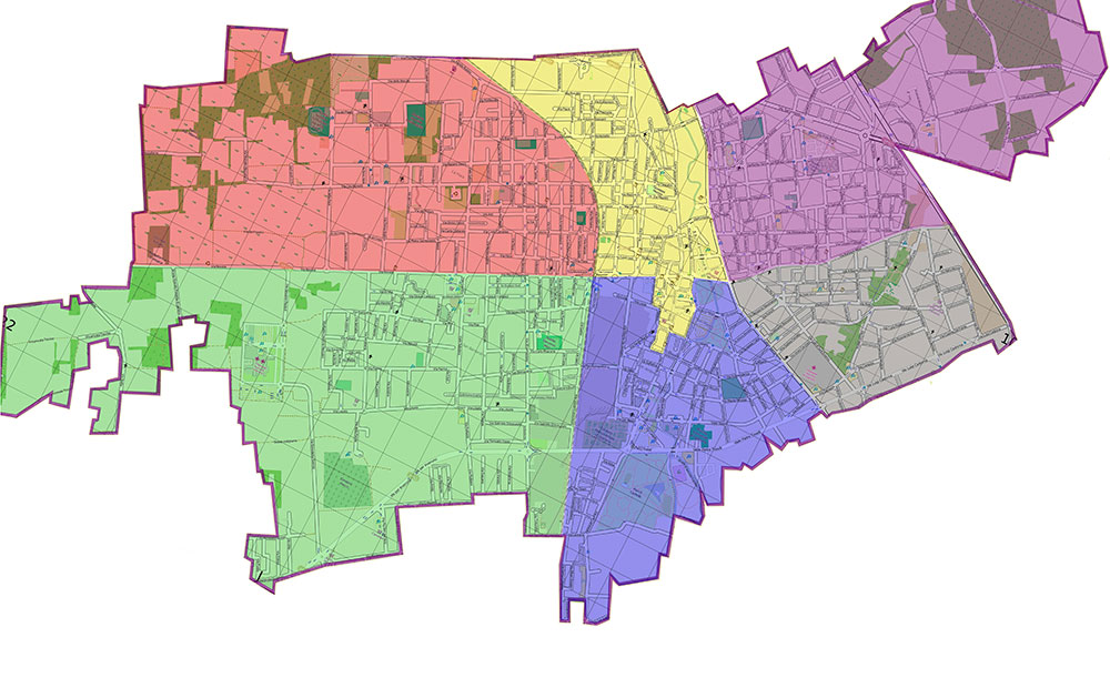 Mappa zone raccolta rifiuti Legnano